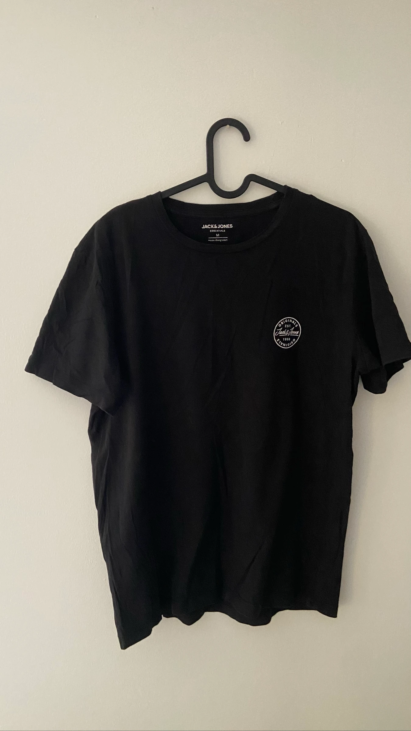 T-shirt noir unis Jack and Jones Taille M